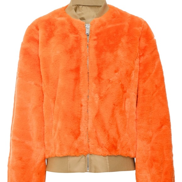 RINO & PELLE James Reversible Bomber Jacket US size 8 Orange and Khaki NWT🍊 - Picture 3 of 5